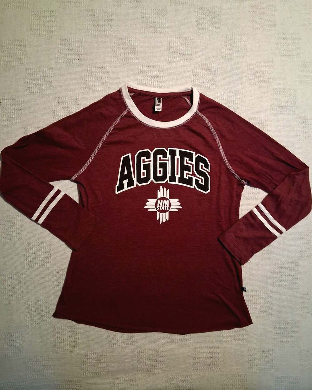 Pennant NM State Aggies Long Sleeve Shirt Size Small Maroon Raglan